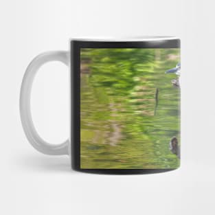 Night Heron with green backgrop Mug